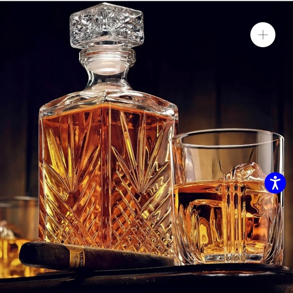 Bormioli Rocco Selecta Collection Italian Whiskey Decanter - 1L New
